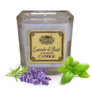 vela perfumada lavanda y albahaca