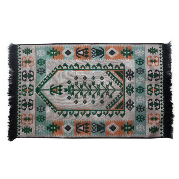 alfombra kilim verde reverso